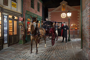 Victorian Village, Horse and Carriage, Indoor Attractions at Flambards Theme Park, Helston, Cornwall